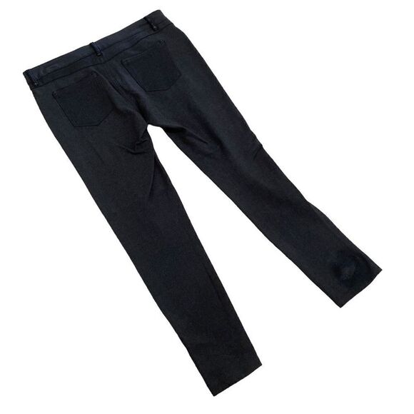 Ci Sono charcoal grey black faux leather trim Ponte knit pant back pants large - Picture 2 of 8